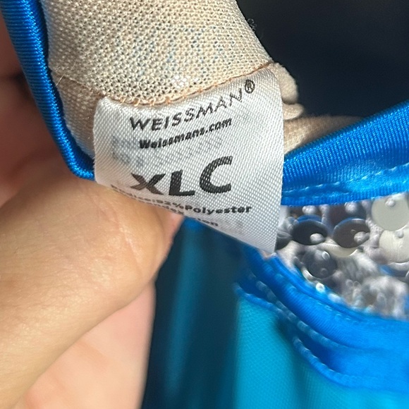 Weissman Jump To The Rhythm Blue Sequin Leotard XLC - Picture 6 of 7